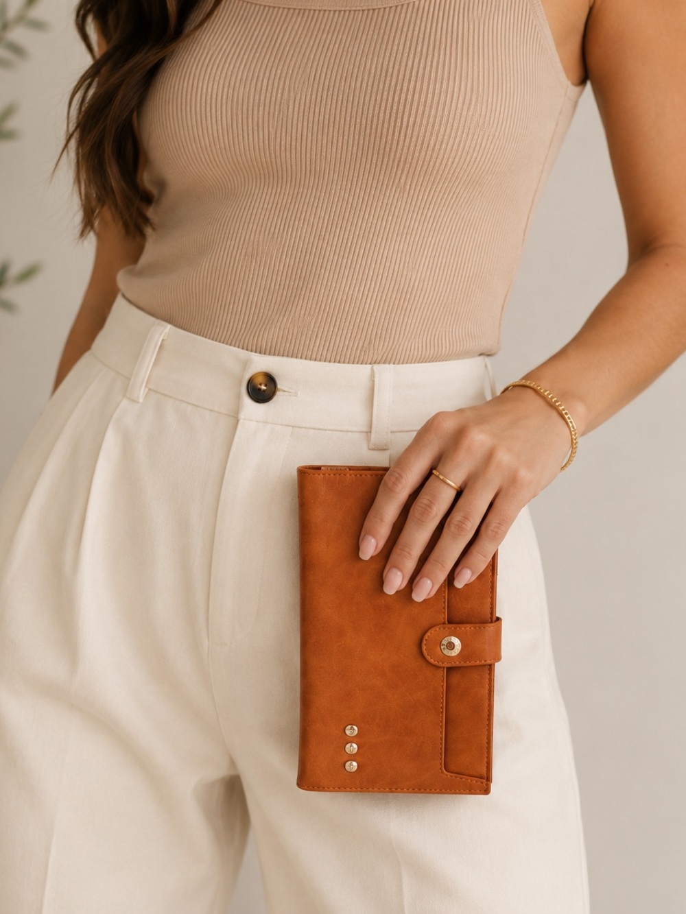 Pretty Simple Essential Carryall Wallet Clutch Brown Multi-compartment
